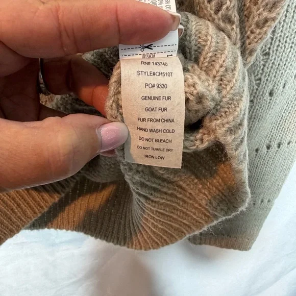 REVOLVE English Factory Eyelet Fuzzy Wool Knit Sweater. Gray. Size Small NWT - Picture 13 of 16